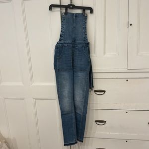 MADEWELL LIGHT BLUE DENIM SKINNY OVERALLS SZ XS